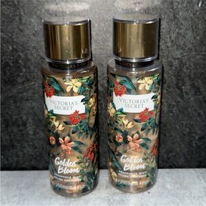 2 Lot Victoria's Secret Limited Edition GOLDEN BLOOM Fragrance Mist 8.4 oz NEW